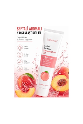 Şeftali Aromalı Su Bazlı Ekstra Kayganlaştırıcı Jel 100 Ml Yenilebilir Şeftali Hazzı Aromalı Kaydırıcı Jel