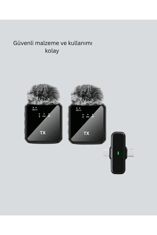 Kablosuz Yaka Mikrofonu, Çiftli, Canlı Yayın Ve Video Çekimleri İçin