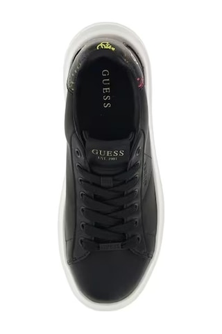 Guess Elbina Kadın Deri Sneaker Ayakkabı Flpe11lea12 Siyah