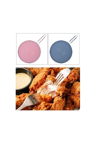 Saplı Silikon Sıçrama Ekranı Yapışmaz Yağ Kapağı Kaymaz Kızartma Çok İşlevli Isıya Dayanıklı Diğer