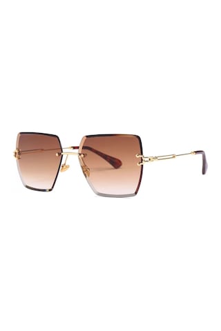 Bp4099 Kare Kristal Kesim Unisex Güneş Gözlüğü Desenli