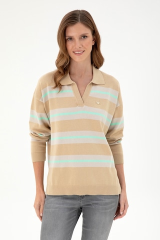 U.S. Polo Assn. Kadın Kum Polo Yaka Kazak 50297089-VR085