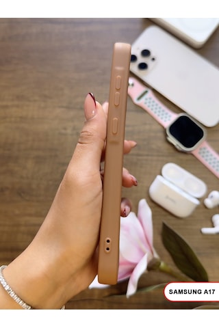 Samsung Galaxy A17 Uyumlu Kamera Korumalı Darbeye Dayanıklı Renk Atmayan Keep Silikon Kılıf Kahverengi