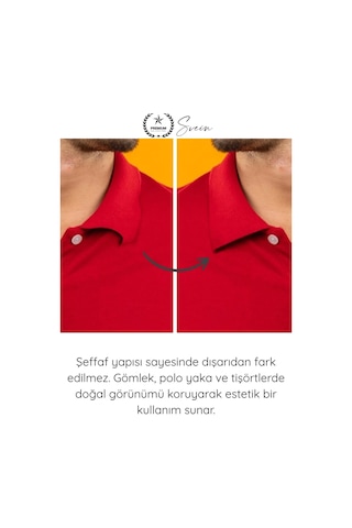 Yaka Yaka Düzleştirici Yapışkanlı Balin 20 Adet Şeffaf Gömlek Yaka Destek Bandı Tshirt Polo Tişört