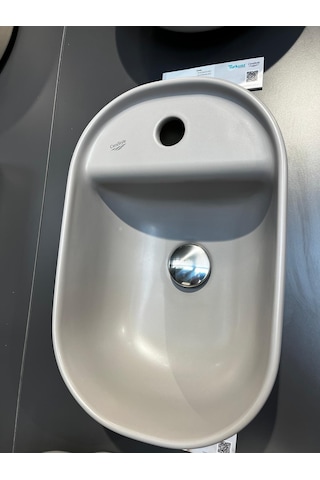 Turkuaz Cerastyle Aqua Tezgahüstü Mat Gri Lavabo 42 28 Cm