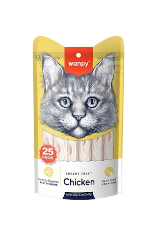 Wanpy Tavuklu Sıvı Krema Kedi Ödülü 25 x 14 G
