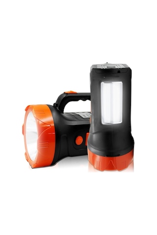 Fx-519 Şarjlı El Feneri 3w Usb Cree + Cob Led Powerbank Özellikli Turuncu