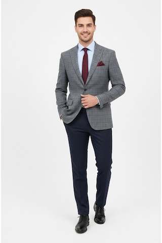 Presto Erkek 6 Drop Slimfit Kareli Ceket Gri 1635-070 Gri