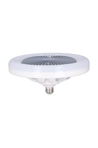 Symbee Led Tavan Fan Lambası - 4w Sessiz Fan + 30w Işık, 3 Hız Ayarı, 3000k-6000k Renk Sıcaklığı, Uzaktan Kumanda, E27/e26 Kolu, Gri Abs, 26x12cm