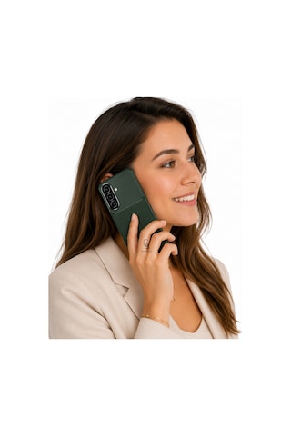 Samsung Galaxy A27 Uyumlu Kılıf Karbon Tasarım Kamera Korumalı Silikon Telefon Kılıfı Kapak Koyu Yeşil