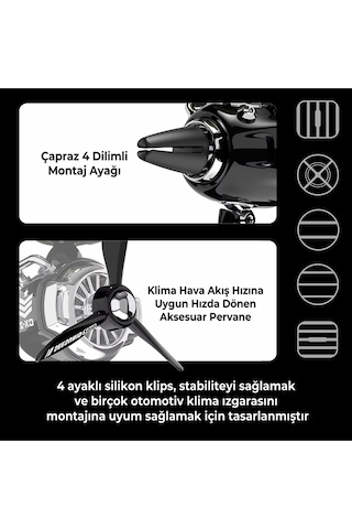 Astronot Klima Süsü Oto Koku Klipsi Işıklı Ördek