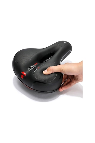 Bisiklet Koltuk Sele Airzone Hava Kanallı Reflektörlü Elastomer Yaylı Soft Doku Selesi Siyah