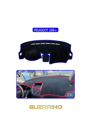 Peugeot 206+torpido Koruma Halısı Mavi Kenar Uyumlu