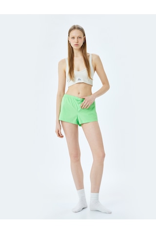 Koton Pamuklu Rahat Kalıp Boxer Şort Pijama Altı Yeşil 5slk80038mw Yeşil