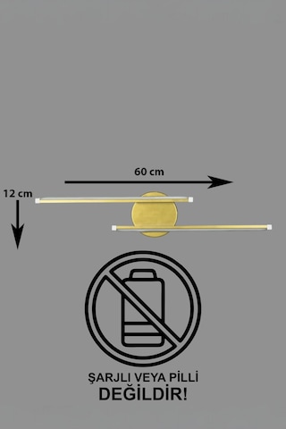 Sare Aplik Modern Tasarım Eskitme Renk - Gün Işığı Ledli Banyo - Eskitme