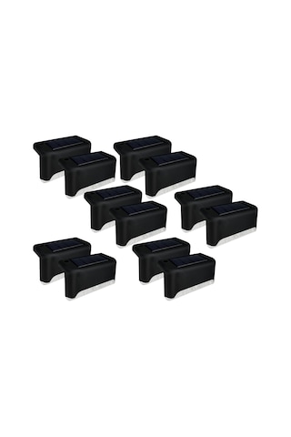 12Li Paket Solar Güneş Enerjili Köşebent Merdiven Led Lamba