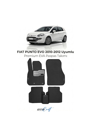 OtoCraft Fiat Punto Evo 2010-2012 Araca Özel 3d Havuzlu Eva Paspas Tam Set 5 Parça