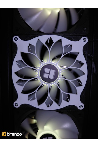 Lotus Desenli 120x120 Mm Oyun Pc Aksesuarı, Masaüstü Bilgisayar Fan Kapağı Beyaz
