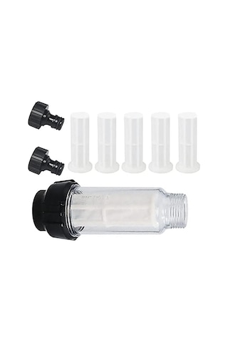 Su Filtreli Bahçe Hortumu, 3/4 İnç Su Ön Filtresi 5 Filtre Ek Parçası + 2 Quic Seti