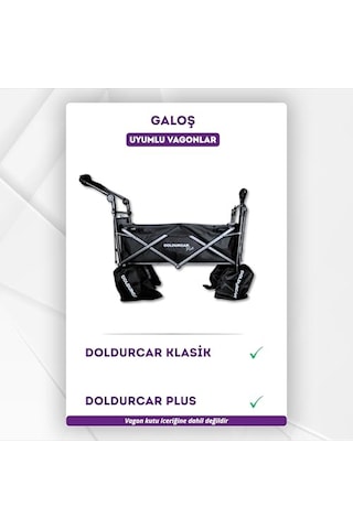 Doldurcar Tekerlek Galos Seti 4'lü Çorap / Katlanabilir Vagonlar İçin Koruyucu Kılıf / Bagaj Temizliği İçin