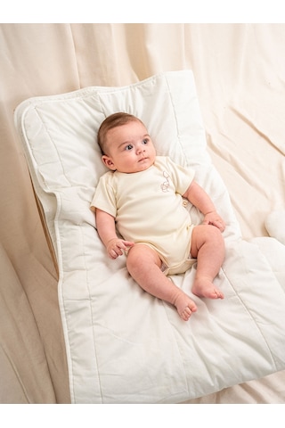 Kidaxi Kd43308.Nakışlı Erkek Çıtçıtlı Body 0-1/1-3/3-6/6-9ay Ekru