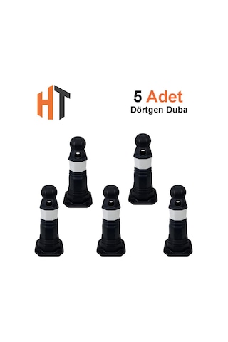 5'li Antik Yol Dubası Seti Siyah 50 Cm Siyah