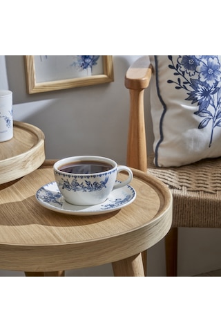 Bella Maison Bleu Blanc 2'li Çay Fincan Seti Mavi 270 Cc Mavi - Beyaz