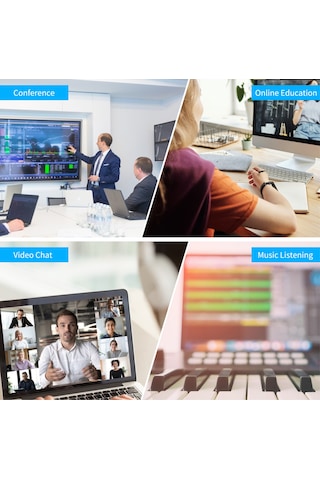 Springsun Usb Konferans Mikrofonu - 360 Ses Toplama, Gürültü Önleme, Hoparlörlü, Pc/mac Uyumlu Altın