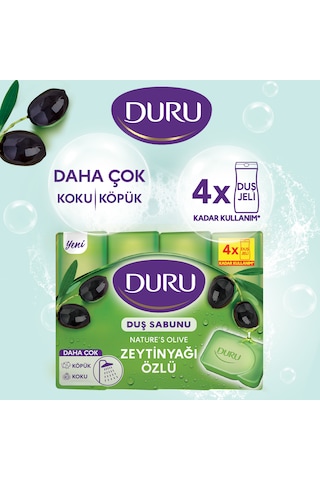 Duru Natural Olive Duş Sabunu Zeytinyağı Özlü 4 x 150 G