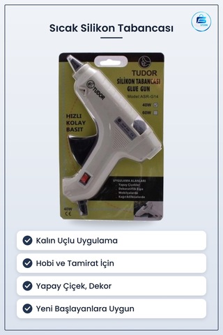 Sıcak Silikon Tabancası 40 W Kalın Uçlu Hobi Tamirat Yapıştırma E