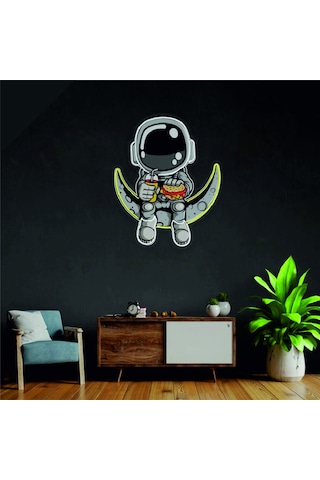 Uv Baskılı Astronot Neon Tablo