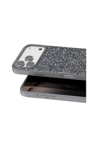 Gld-spt- Onegif Apple Uyumlu iPhone 17 Pro Max Bright Simli Kapak - Gümüş