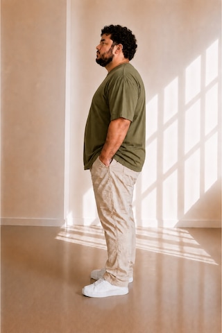 Sngl Tekstil Erkek Büyük Beden Oversize Kısa Kollu T-shirt 3xl 4xl 5xl 6xl 7xl 8xl 9xl Haki