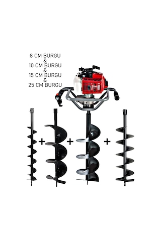 Ablacks C-52 Ultra Lüks Toprak Burgu Makinesi 8 - 10 - 15 -25 CM 4 Burgulu