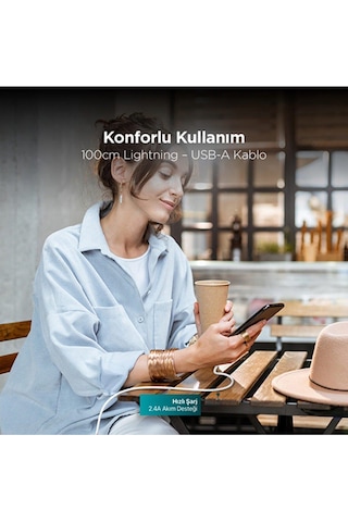 Ttec Siyah iphone Uyumlu Şarj Kablosu