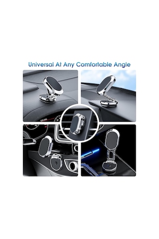 Araba İçin 360 Derece Dönebilen Manyetik Telefon Tutucu Süper Güçlü Mıknatıslı Manyetik Cep Telefonu Tutucu Tüm Telefonlar İçin