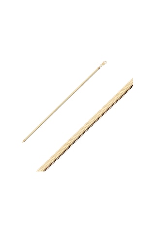 Balıksırtı Modeli 14 Ayar Altın Bileklik 3mm Altın