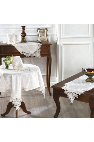 Royal Nazik Frezya Kadife Oda Takımı Pudra Renk 5 Parça Kadife