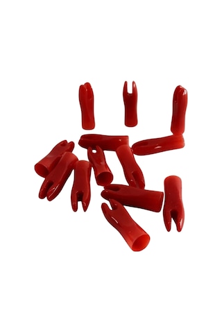 Okçubaba Polycarbonate Resin Geleneksel Gez 8mm Kırmızı 10 Adet Kırmızı