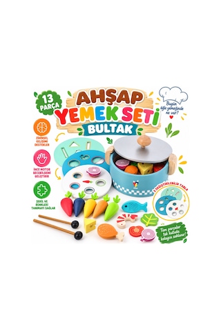 Ahşap Yemek Seti Bultak Mavi
