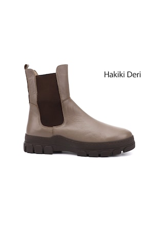 Gönderi(R) Gönderi R Kadın Vizon Floter Kauçuk Taban Hakiki Deri Chelsea Bot Gkzb13452411 Vizon