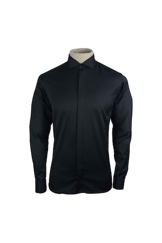 Cengiz İnler Gizli Düğme Ata Yaka Slimfit Damatlık 001