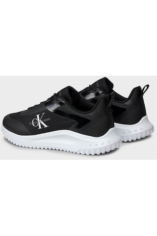 Calvin Klein Logolu Sneaker YM0YM00968 0GM Erkek Ayakkabı Siyah - Beyaz