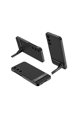 Galaxy Uyumlu S24 Kılıf Zore Kamera Korumalı Leather Dikey Standlı Ays Kapak 1