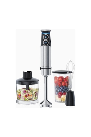 Arendo El Blenderi 1500w, Püre Çubuğu, Turbo, 4 Kanatlı Bıçak, 800 Ml Ölçüm Kabı Gümüş