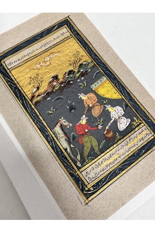 Yemek Ve Hazırlıklar Adlı El Yapımı Minyatür Resim 20,5x12 Cm