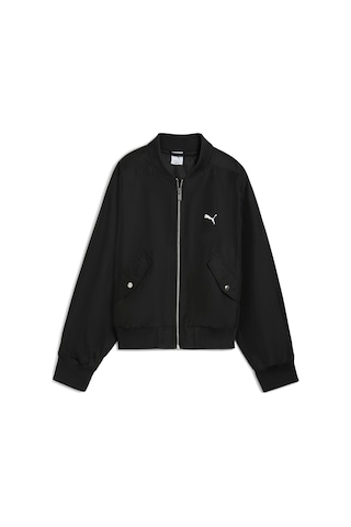 Puma T7 Satin Bomber Jacket Kadın Yetişkin Ceket Siyah