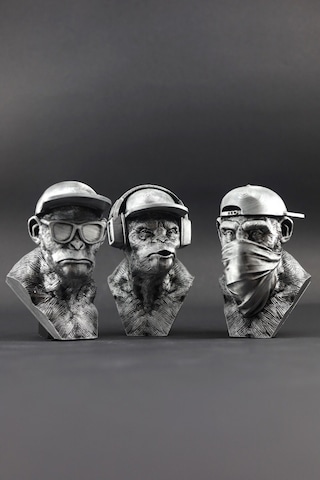 Üç Maymun - Figür / Büst - 12cm