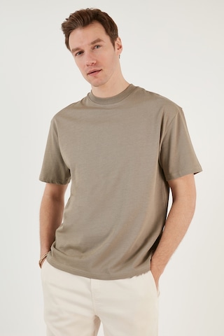 Buratti Pamuklu Relaxed Fit Sıfır Yaka Erkek T Shirt 5905446 Vizon