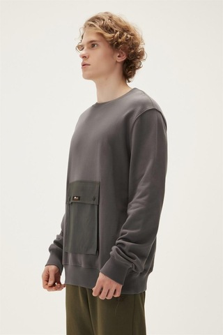 Bad Bear 22.02.12.017-c118 Kangaroo Erkek Sweatshirt Siyah